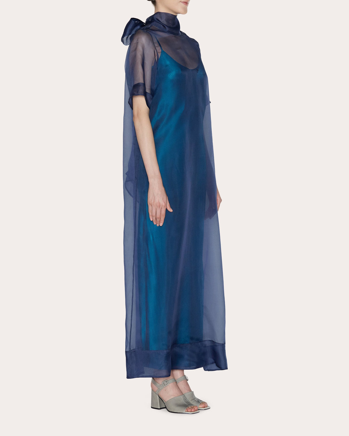 Perspective Sheer Silk Organza Maxi Dress