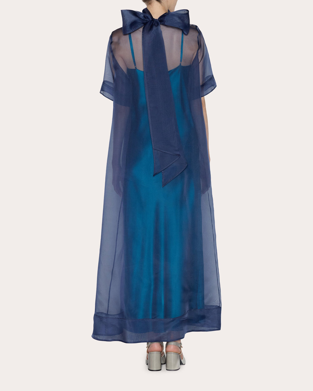 Perspective Sheer Silk Organza Maxi Dress