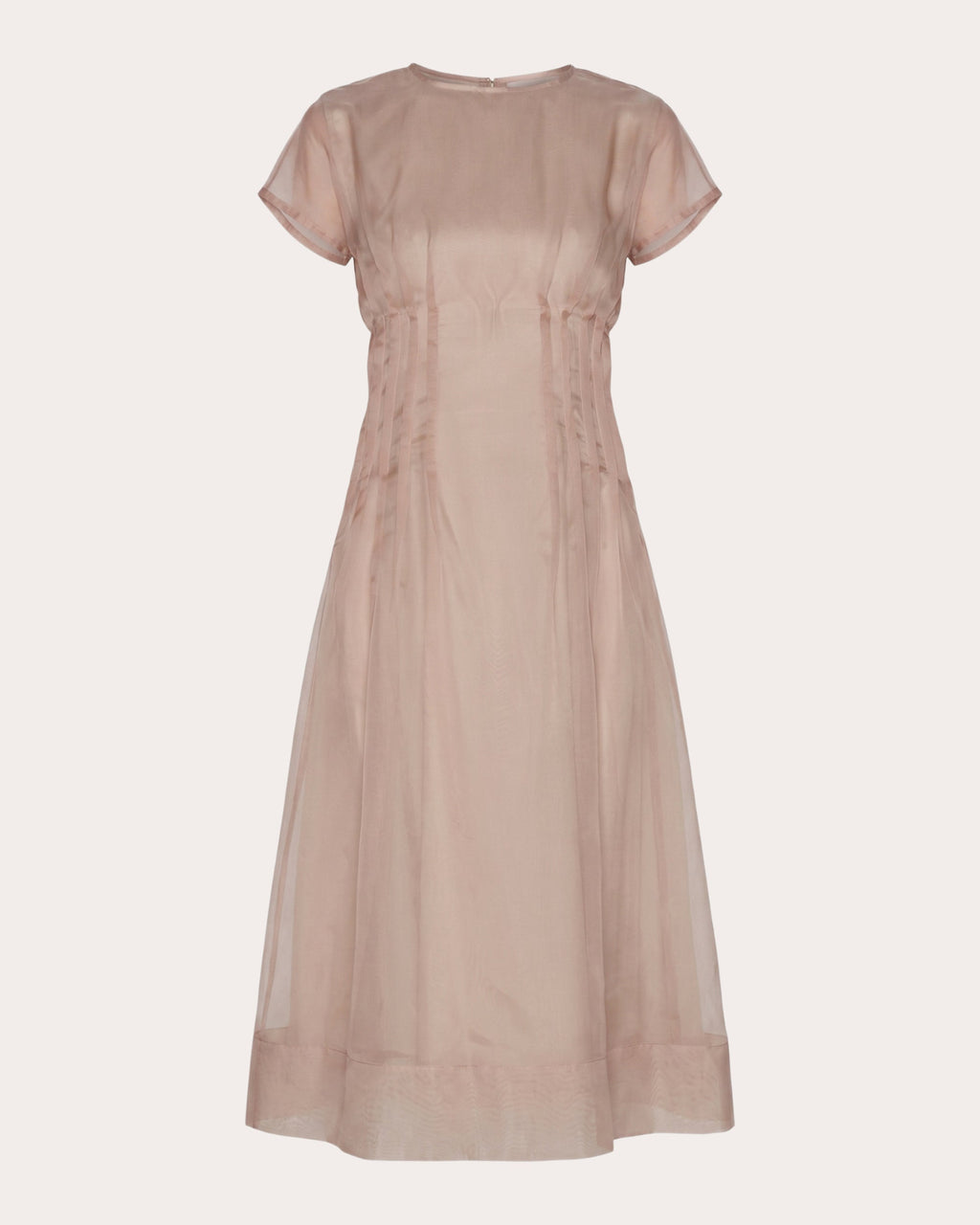 Essence Silk Organza Pleated Midi Dress