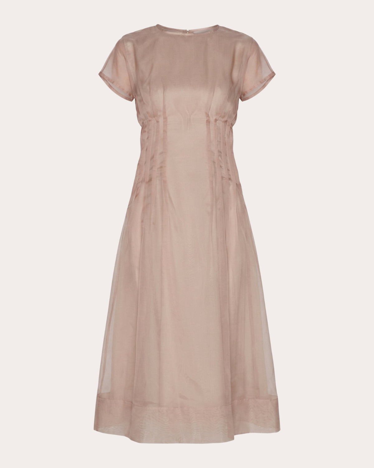 Essence Silk Organza Pleated Midi Dress