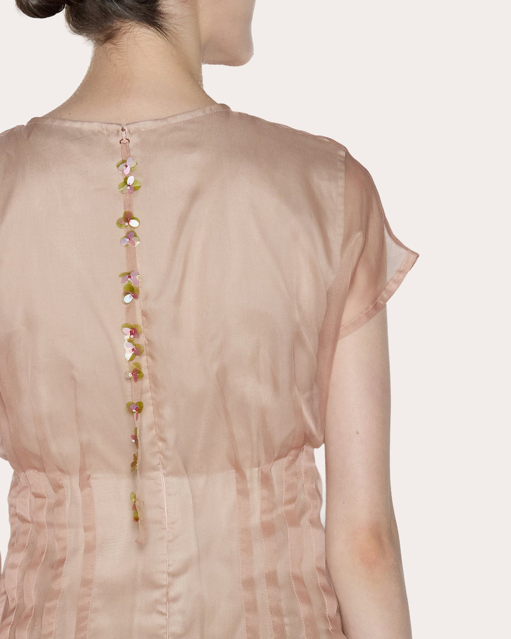 Essence Silk Organza Pleated Midi Dress