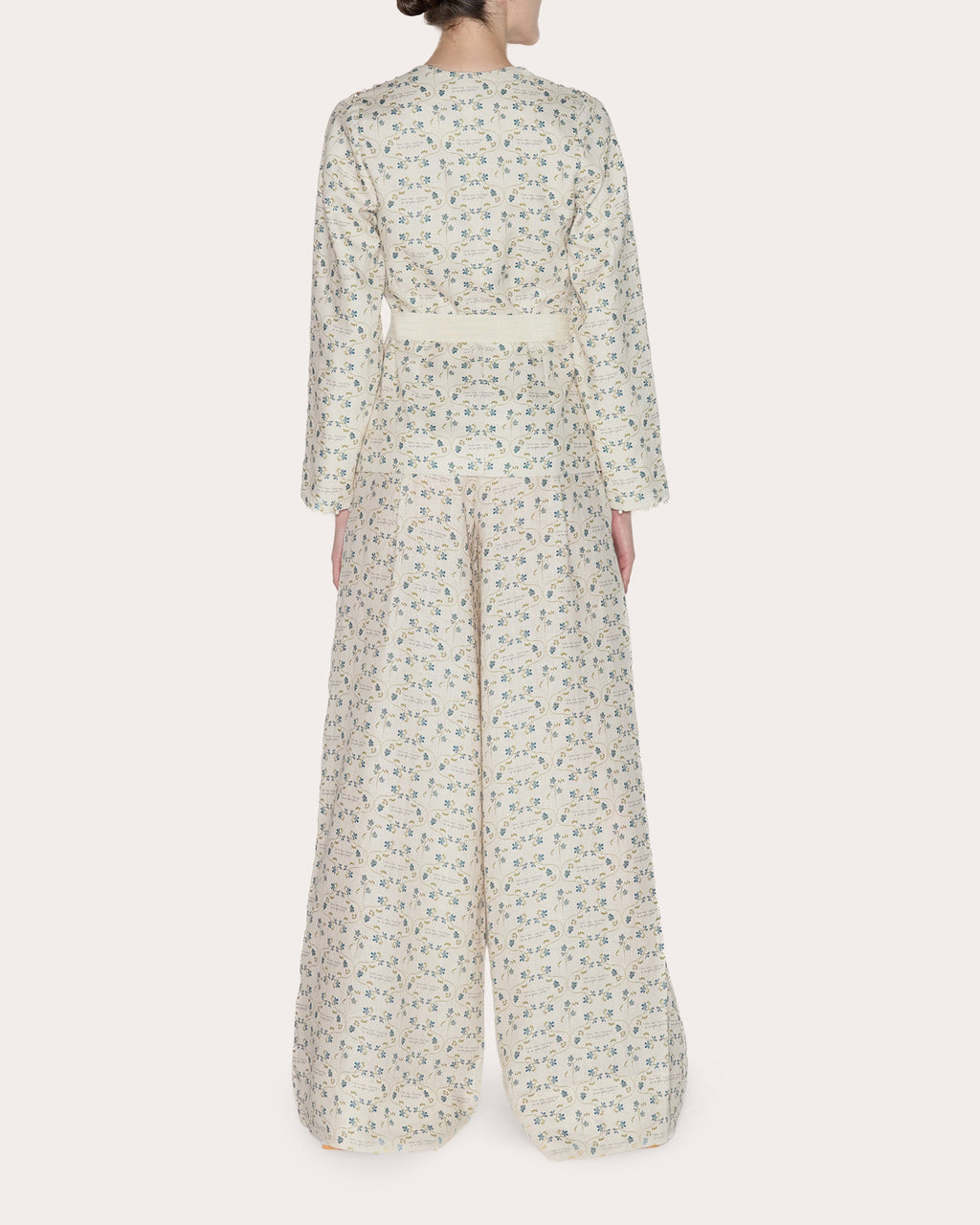 Heirloom Floral Linen Belted Blazer