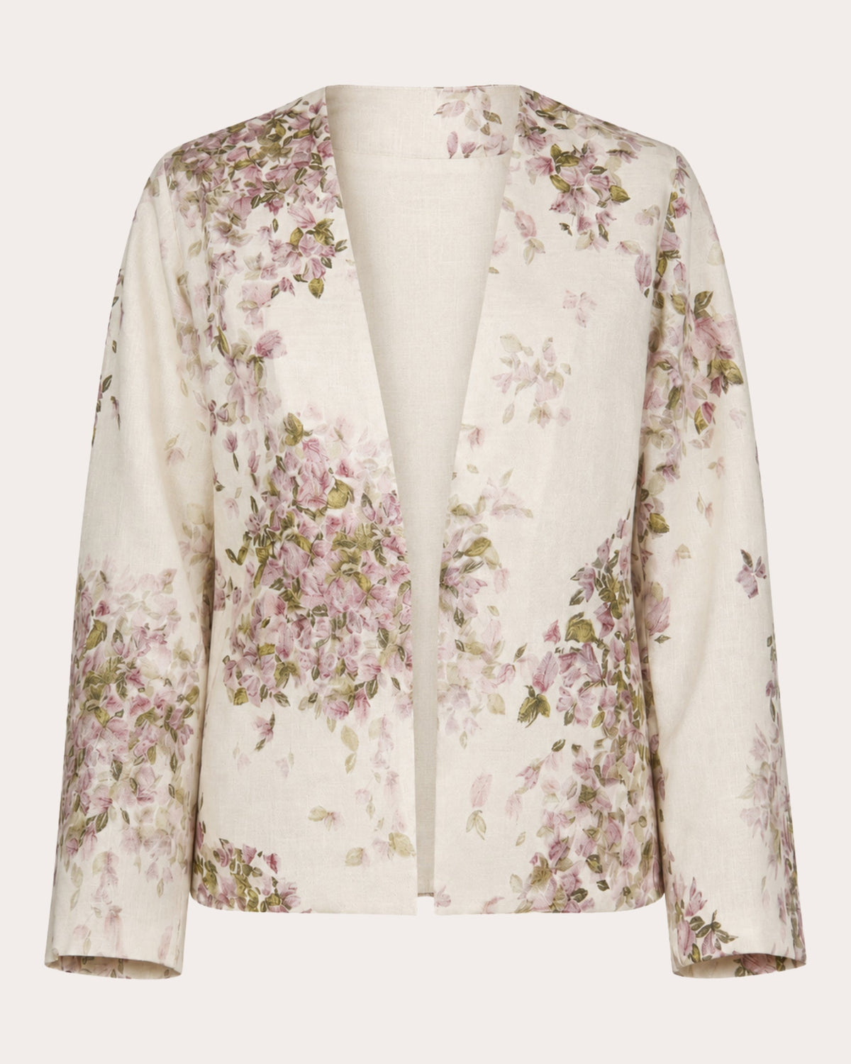 Transcend Floral Linen Pleated Blazer