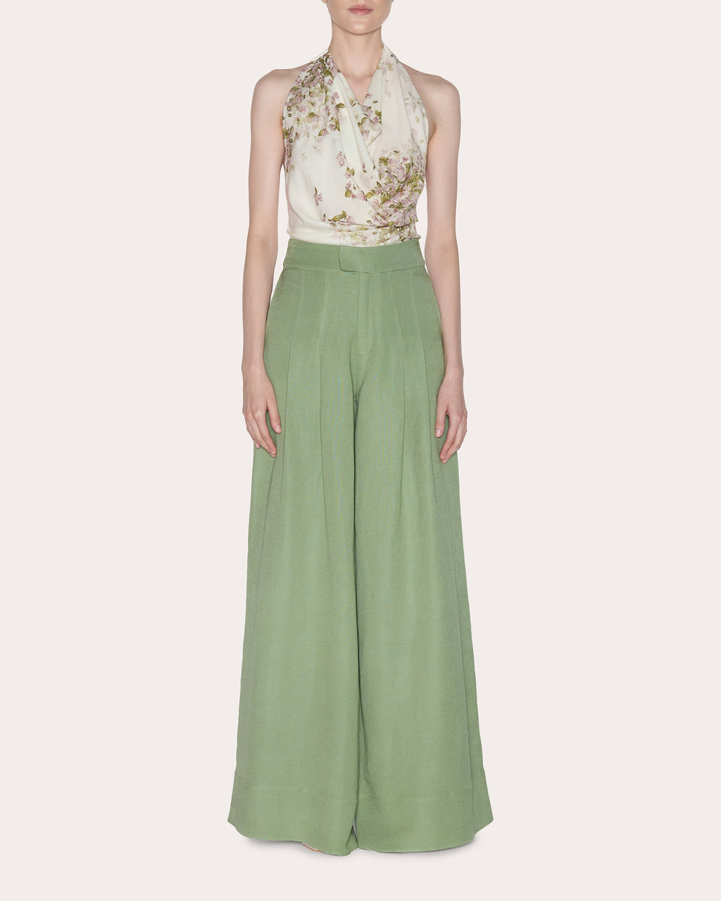 Being Linen Pleated Wide-Leg Pants