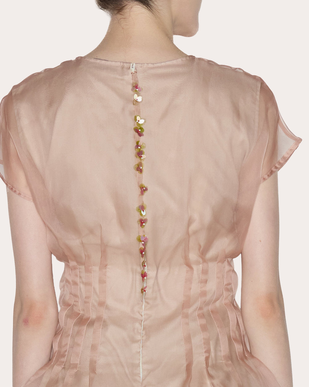 Essence Silk Organza Pleated Top