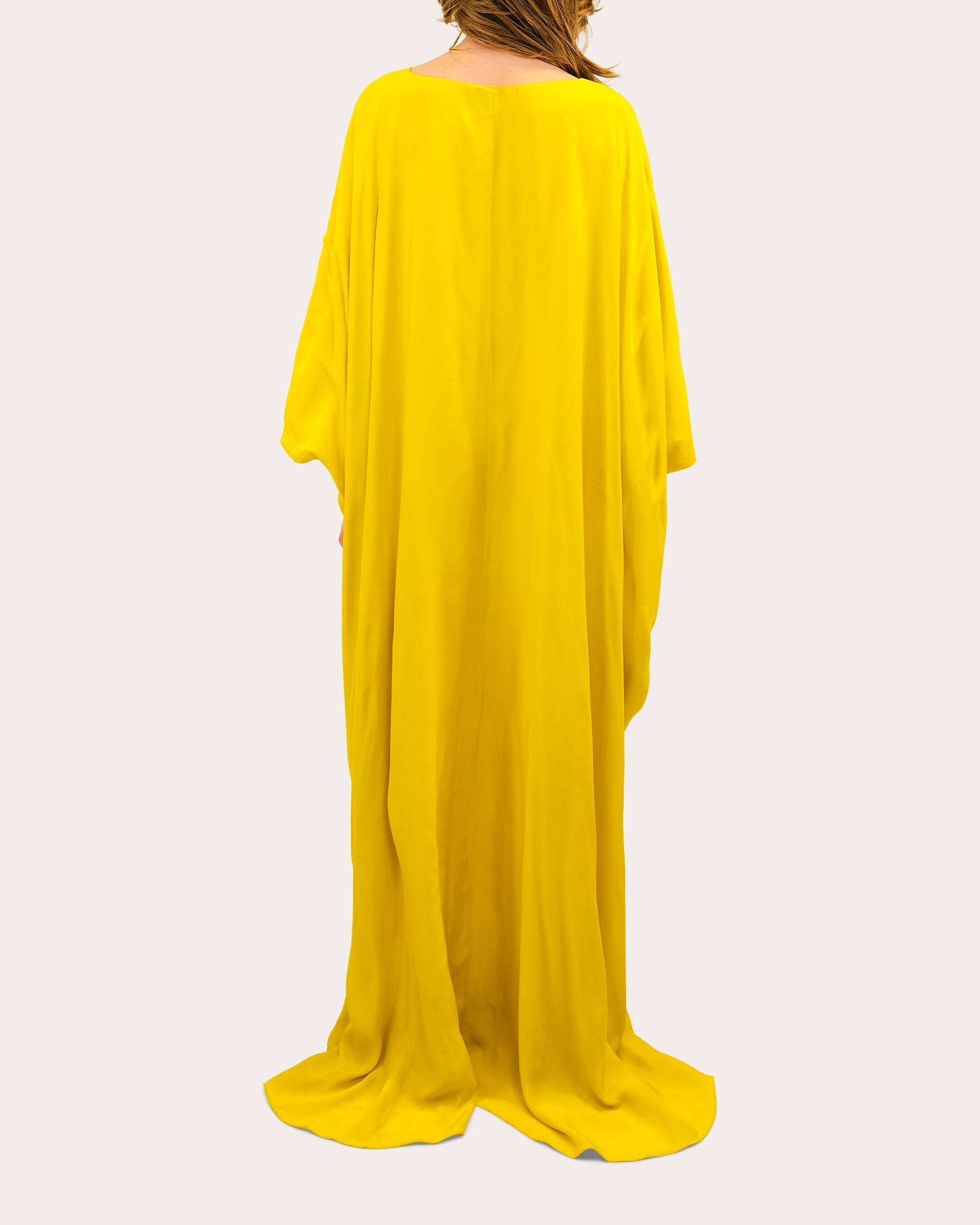 Lera Draped Silk Kaftan