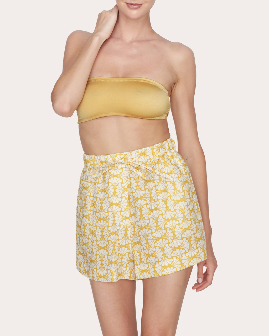 Belen Floral Linen Pull-On Shorts