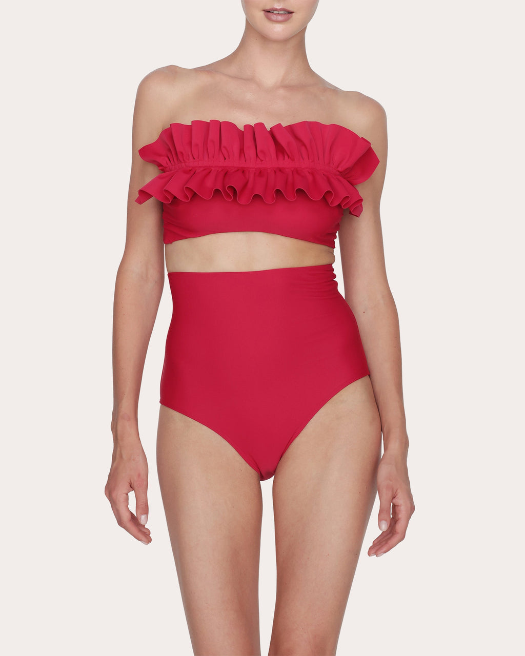 Nath Ruffle Bandeau Bikini Top