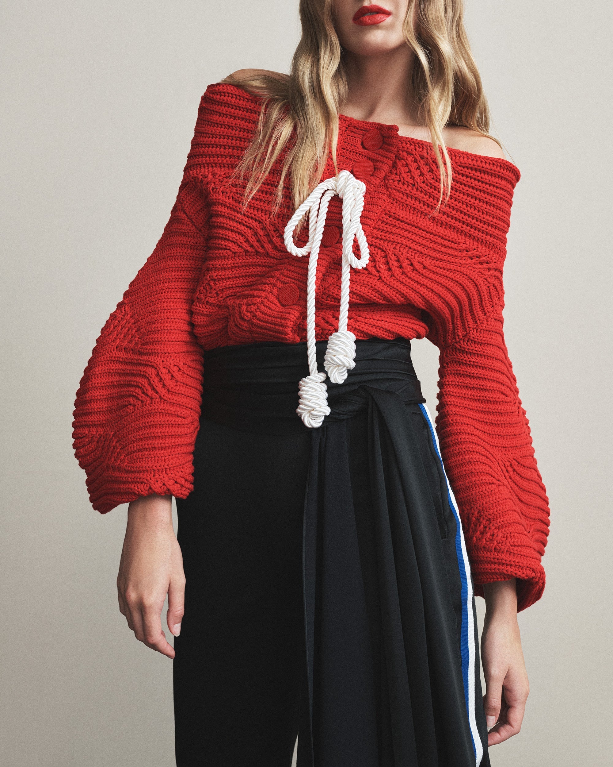 Magalie Cable-Knit Cotton-Blend Cardigan