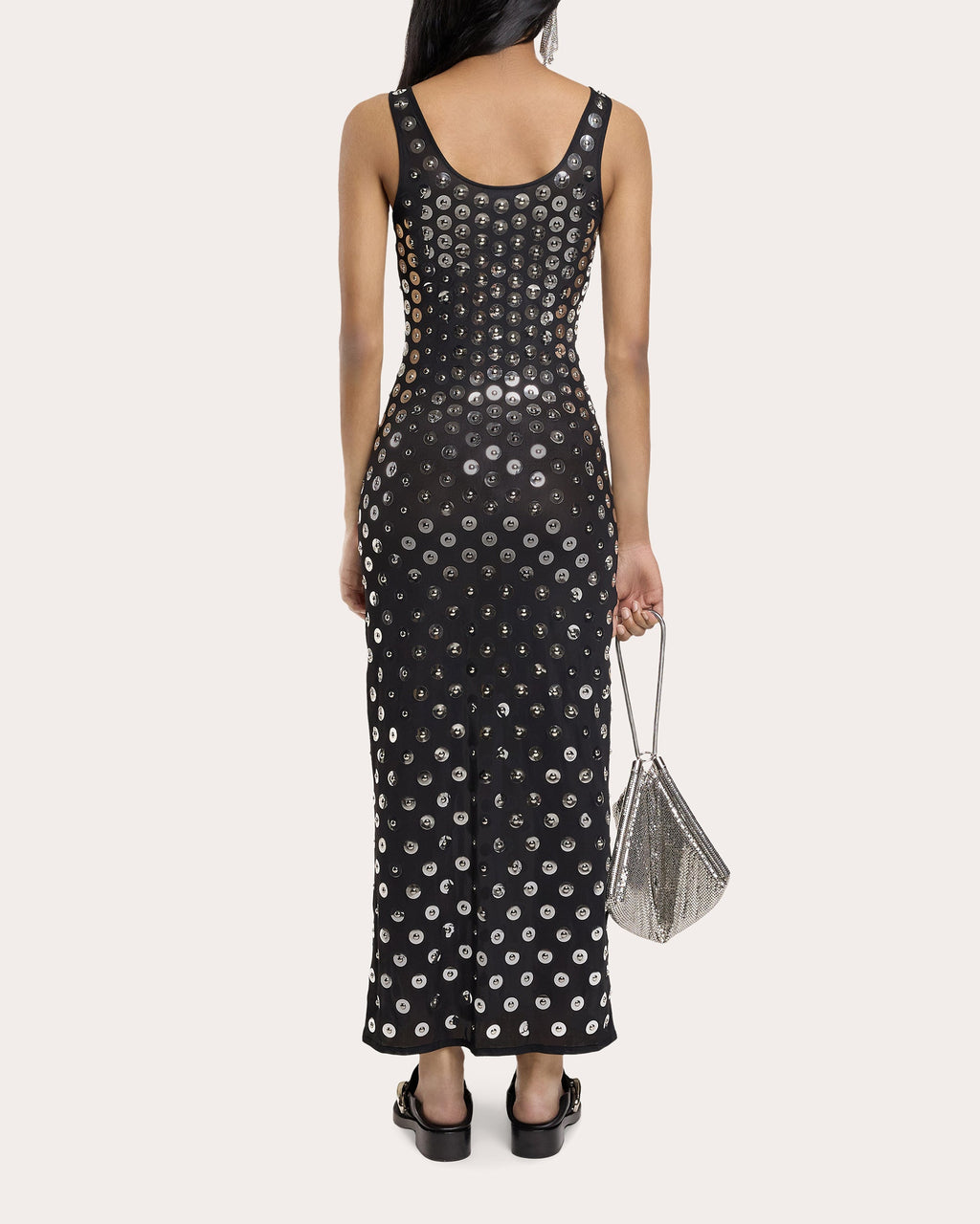Smocked Printed Crepe Maxi Dress