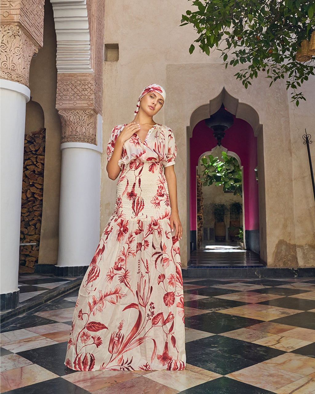 La Vie Rouge Smocked Maxi Dress