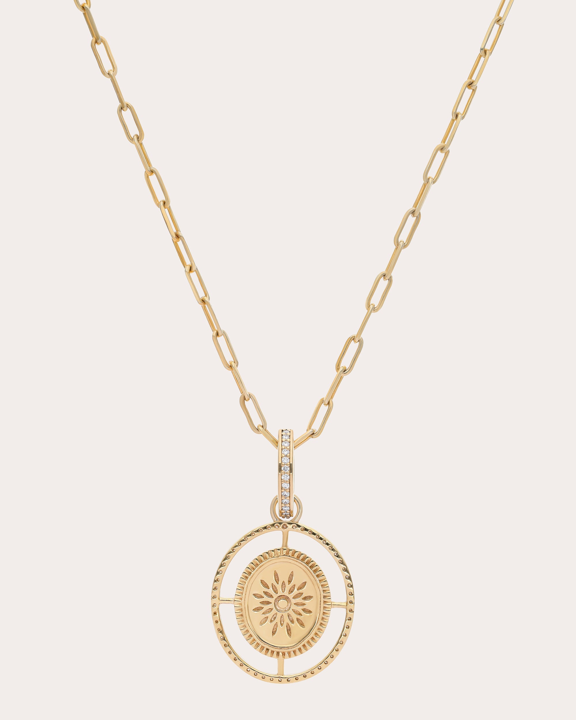 Diamond & 14k Gold Eos Medallion