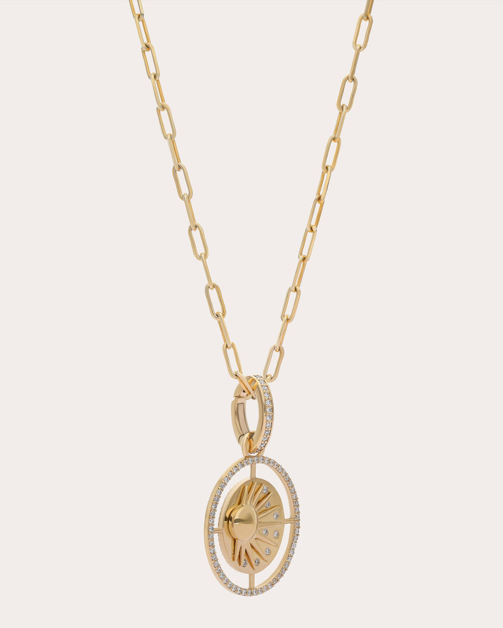 Diamond & 14k Gold Eos Medallion