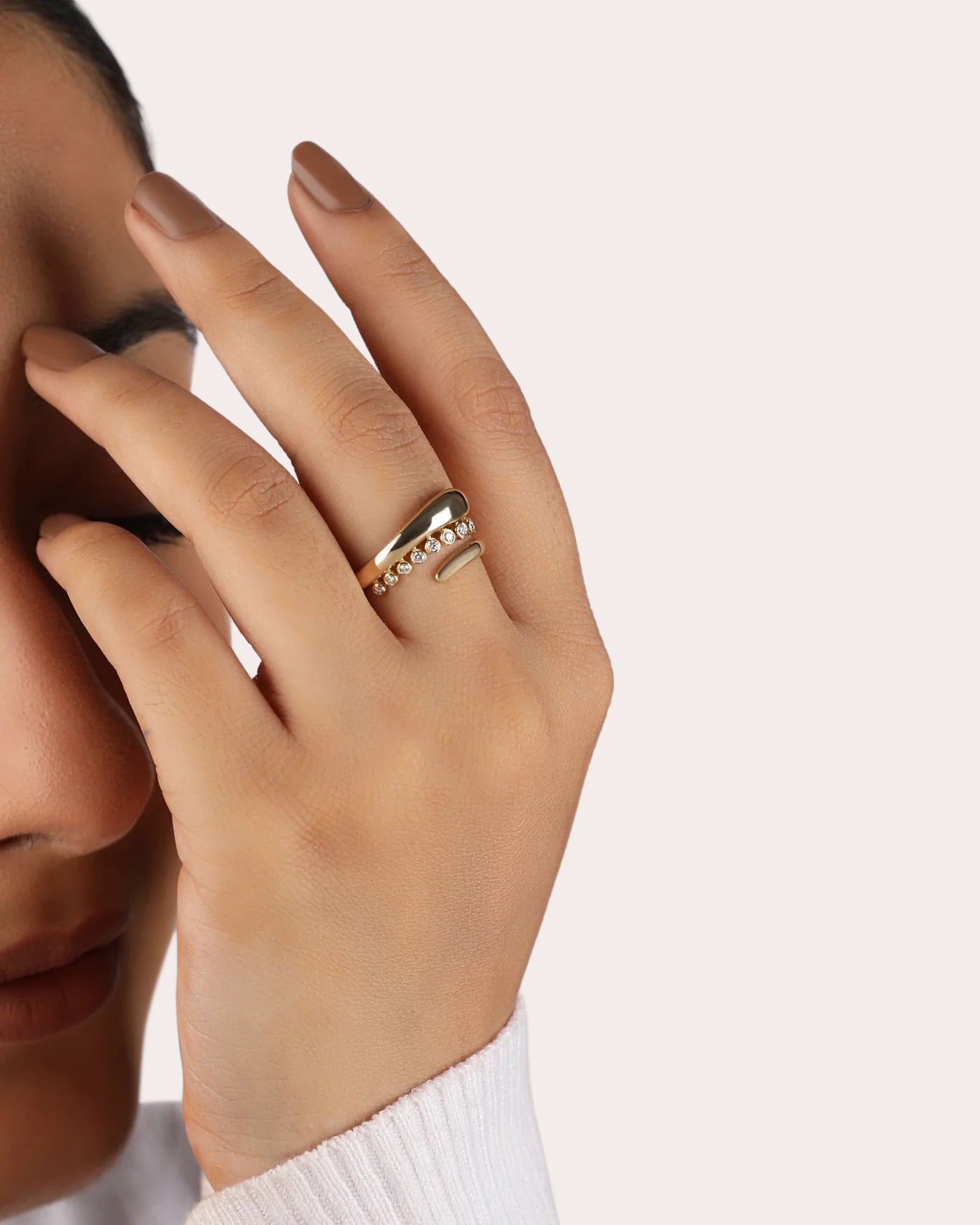 Diamond & 14k Gold Ethereal Venetian Ring