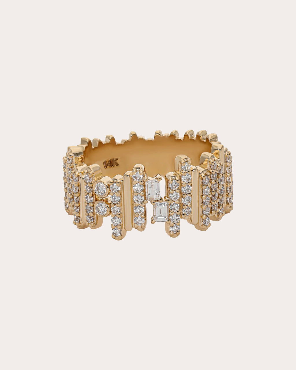Diamond & 14k Gold Ethereal Cascade Ring