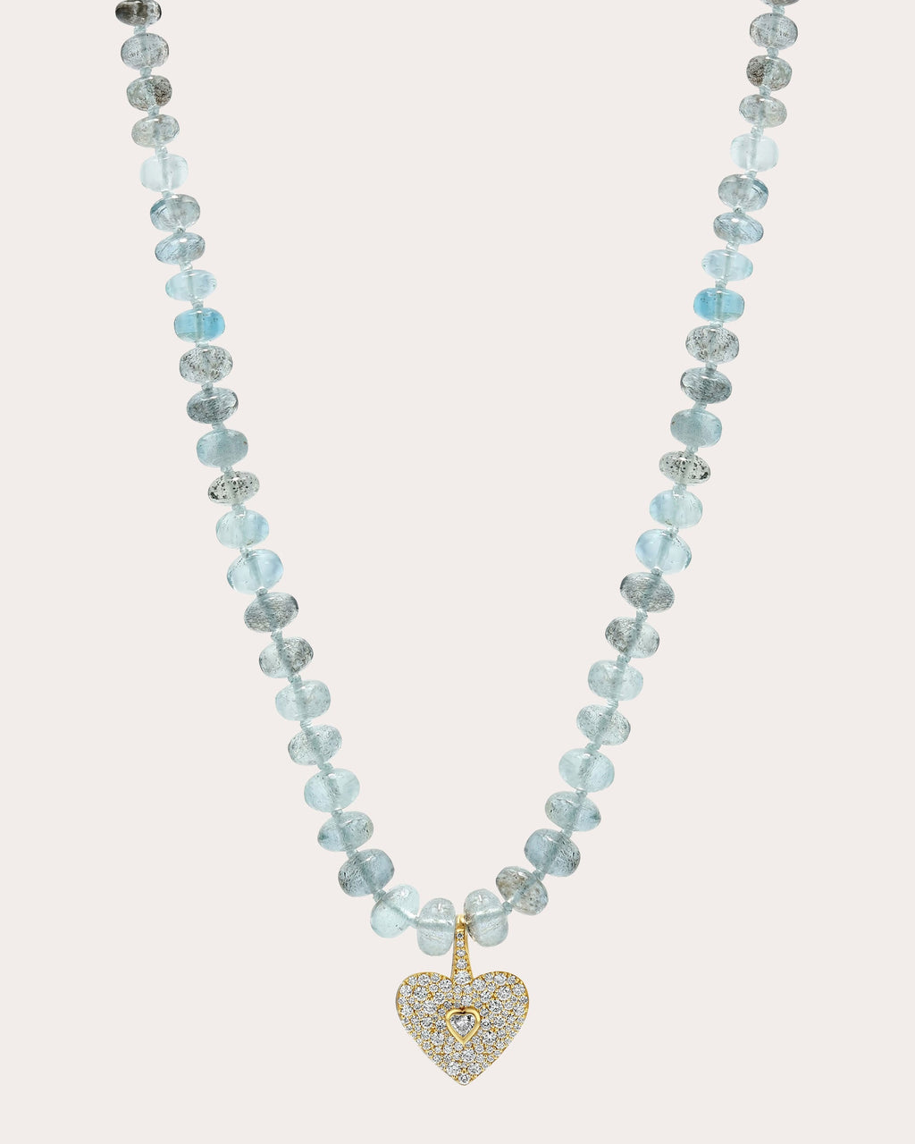 Diamond & Aquamarine Luck N Love Pendant Necklace