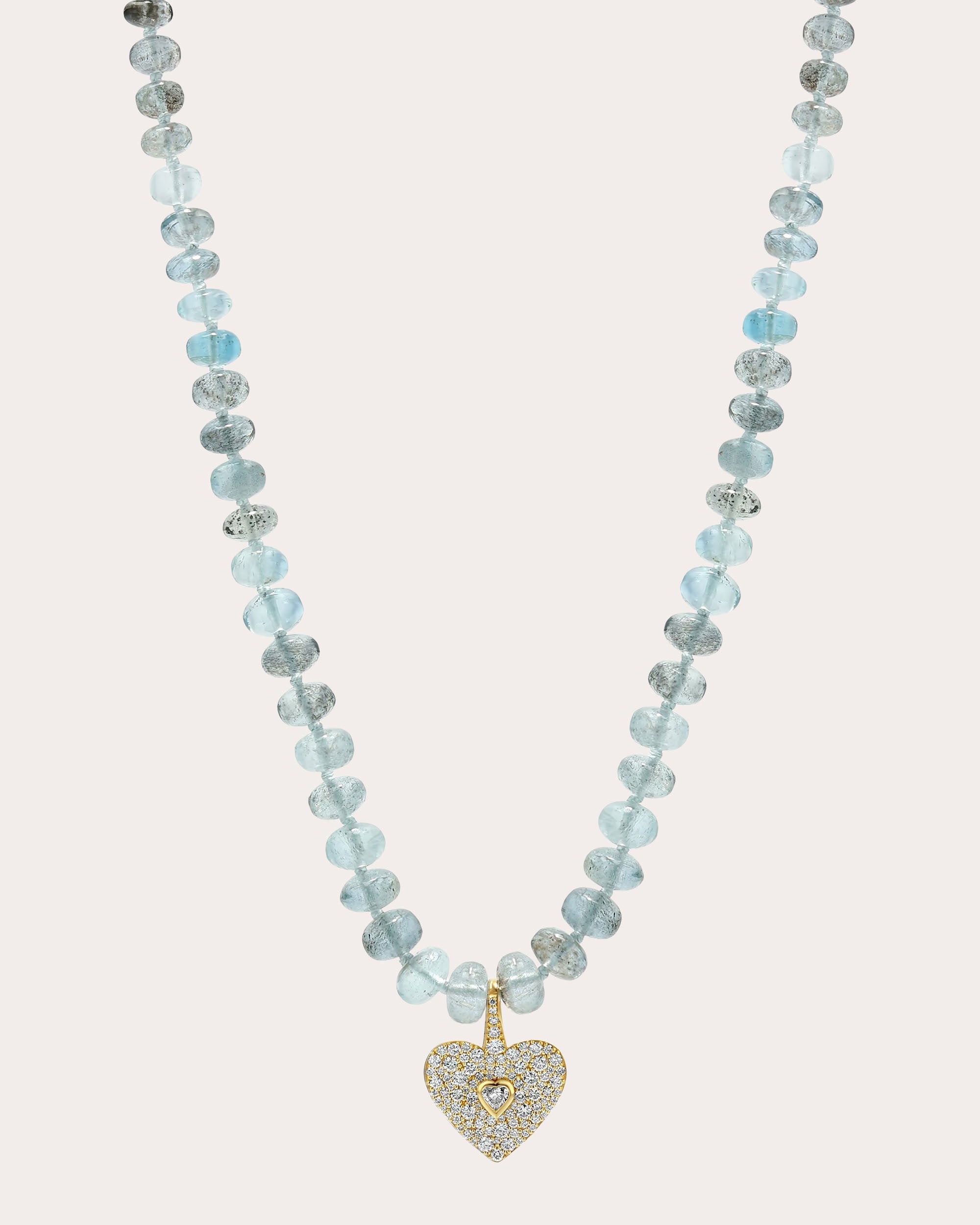 Diamond & Aquamarine Luck N Love Pendant Necklace