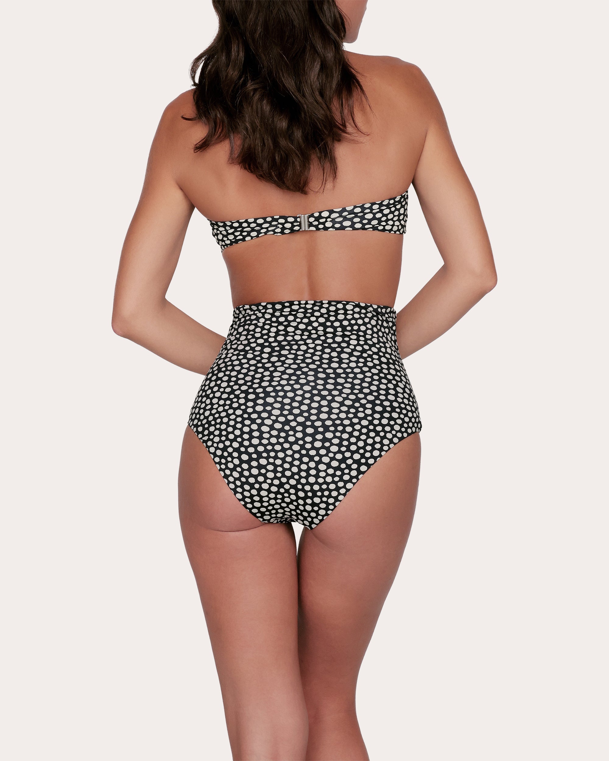 Mia Polka Dot High-Waist Bikini Bottoms