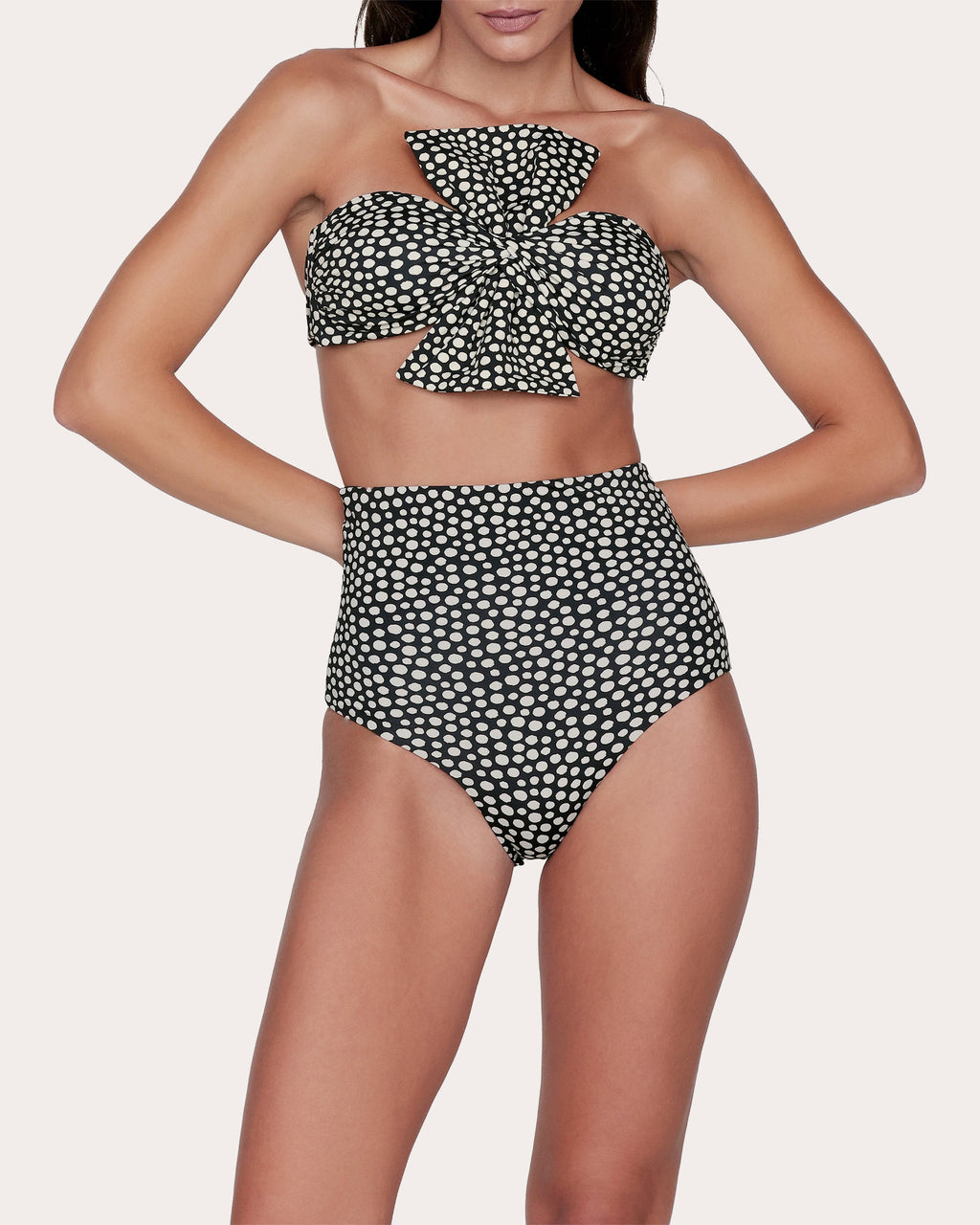 Mia Polka Dot High-Waist Bikini Bottoms
