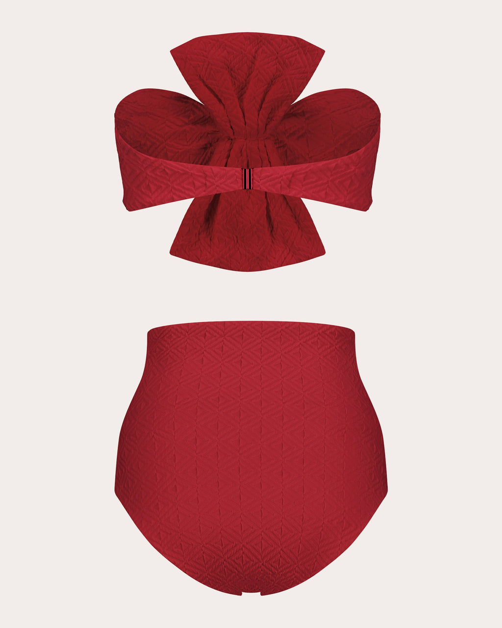 Ara Jacquard High-Waist Bikini Bottoms