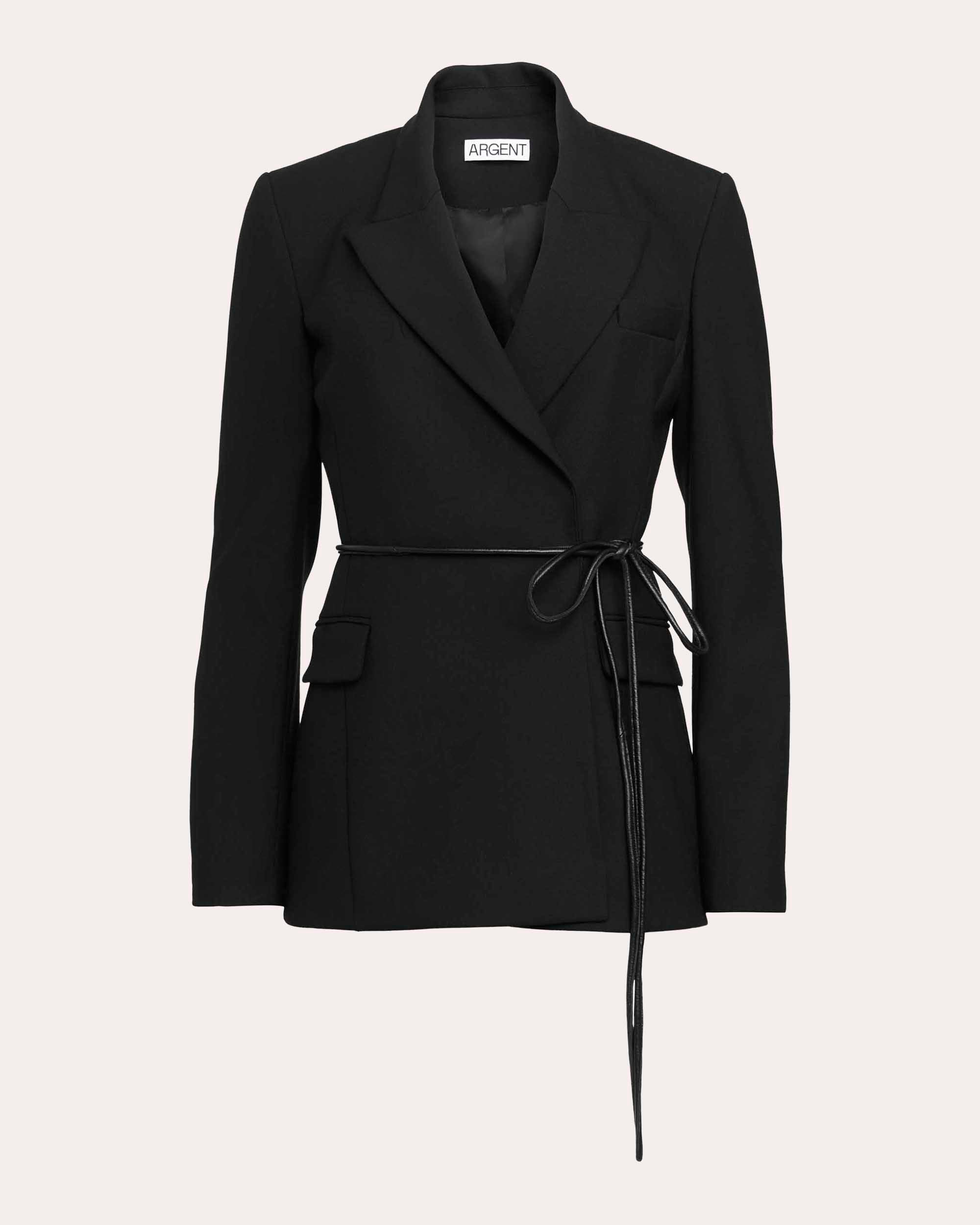 Lenox Heavy Wool Twill Belted Blazer