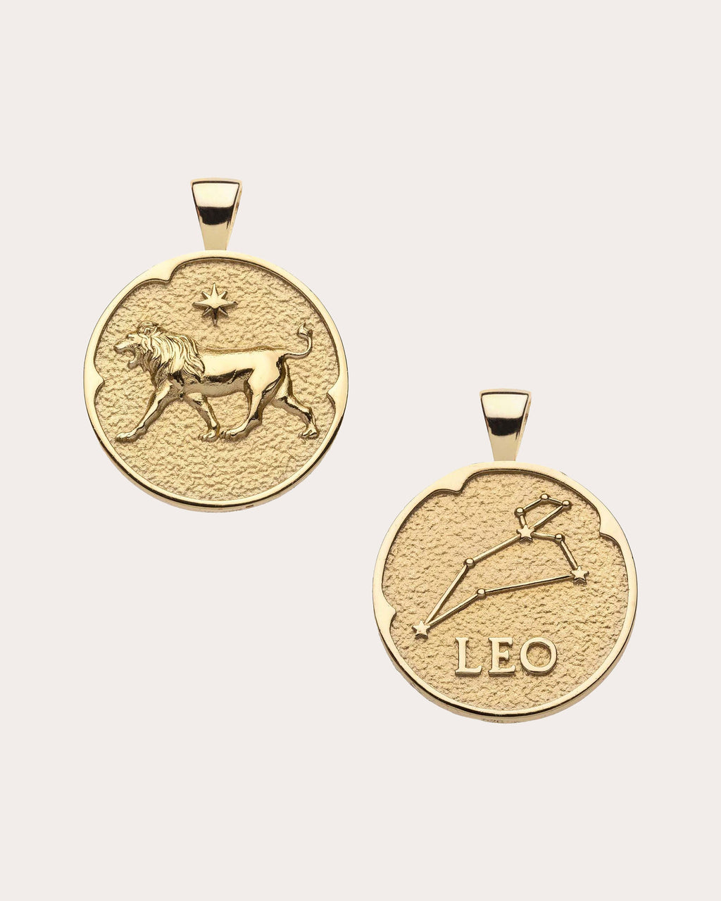 LEO Small Zodiac Coin Pendant Necklace