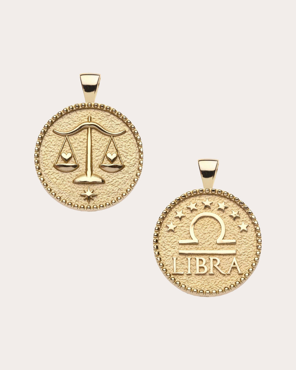 LIBRA Small Zodiac Coin Pendant Necklace