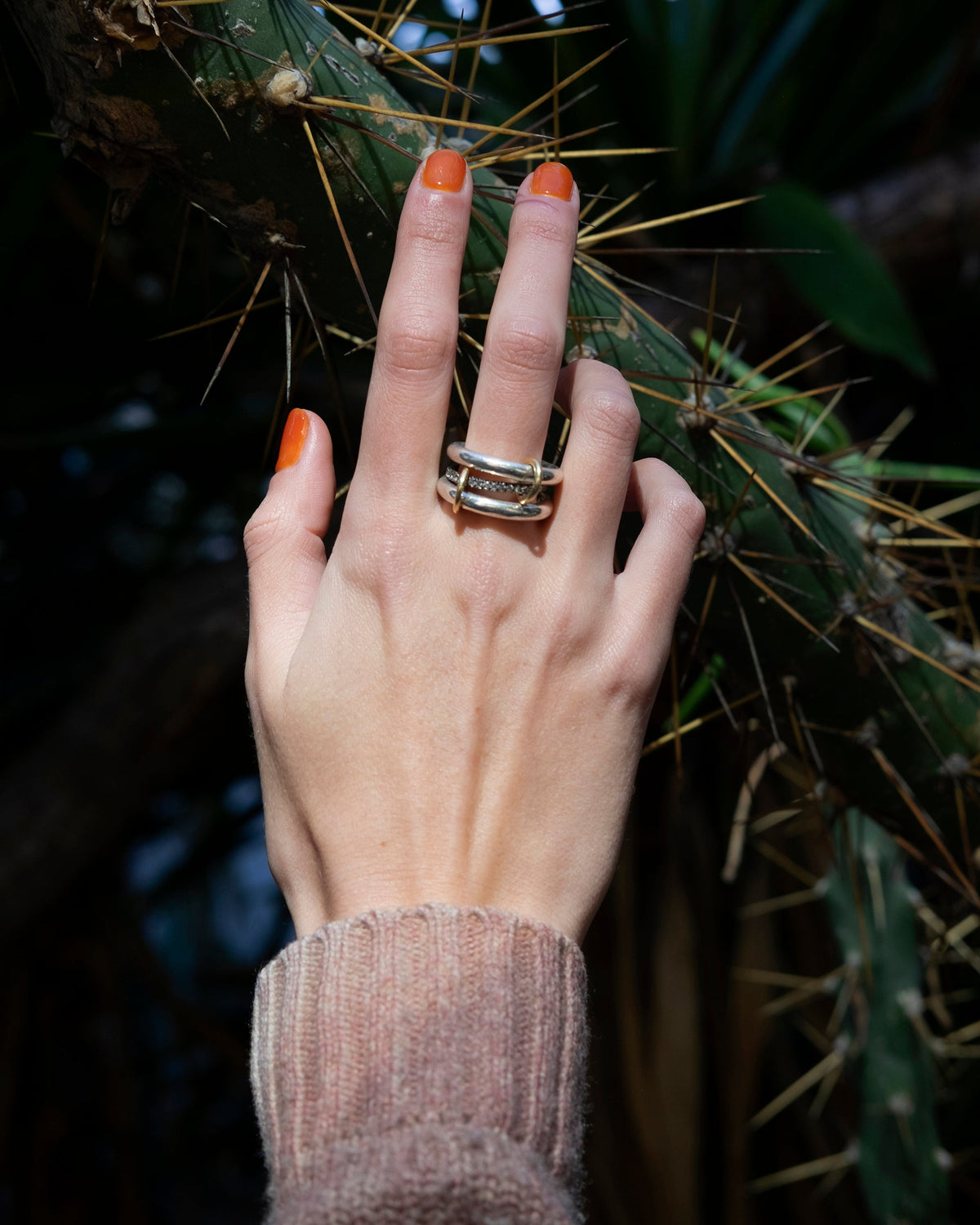 Gray Diamond Libra Ring