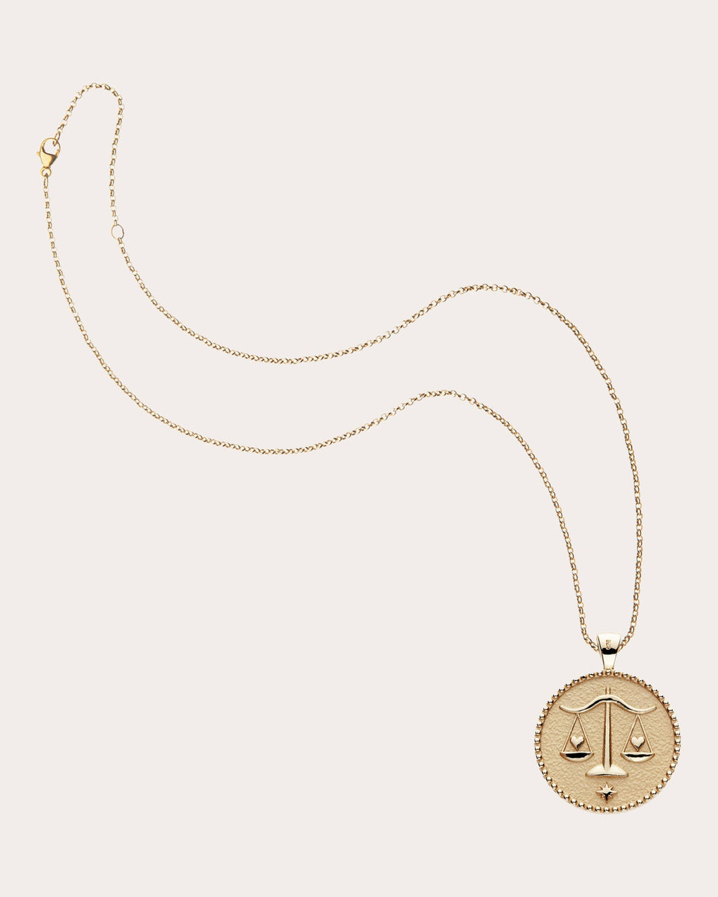 LIBRA Small Zodiac Coin Pendant Necklace