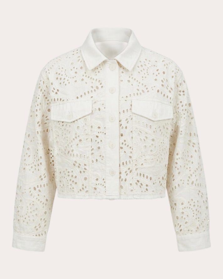 Liora Embroidered Twill Jacket