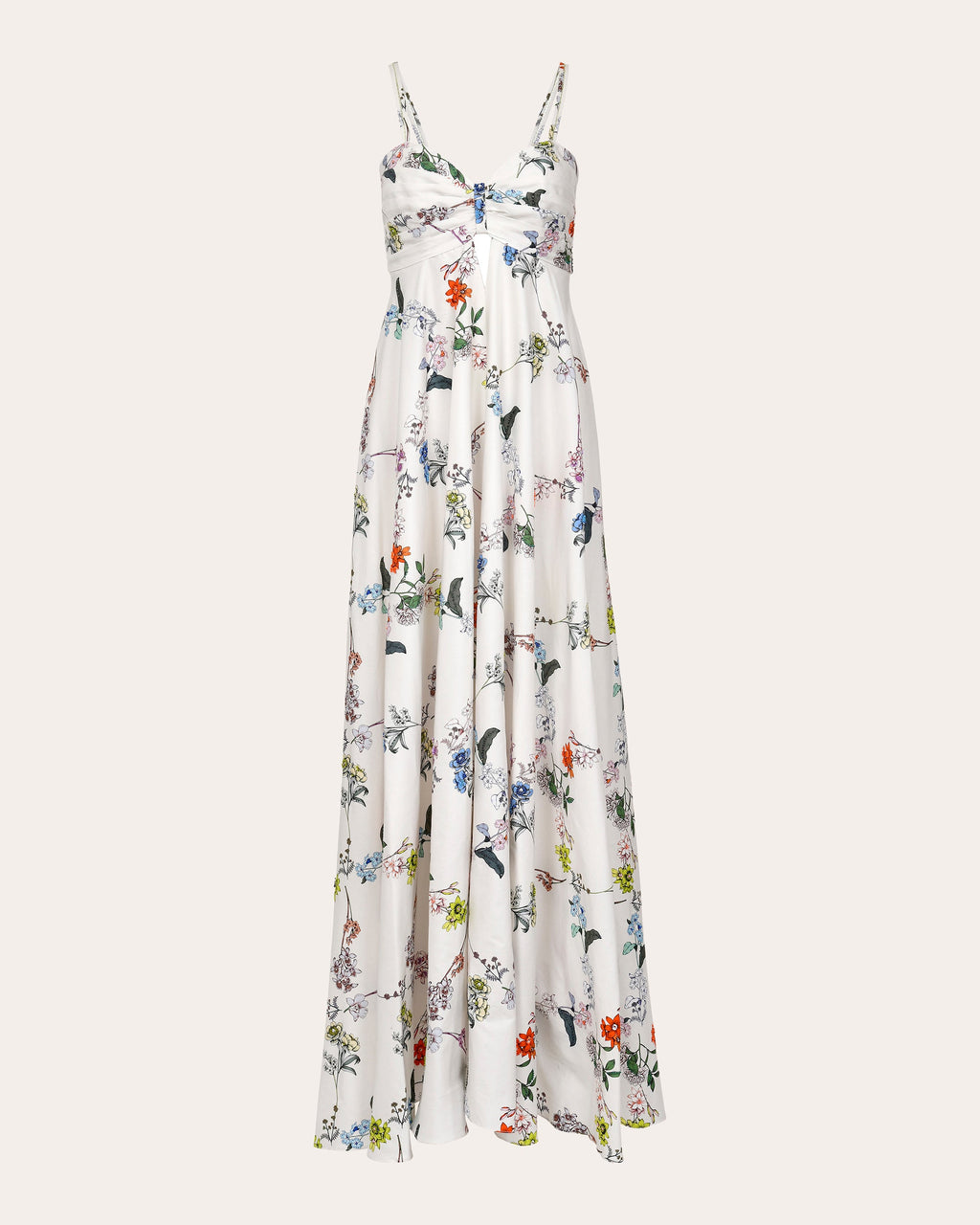 Estate Floral Cotton Empire-Waist Maxi Dress