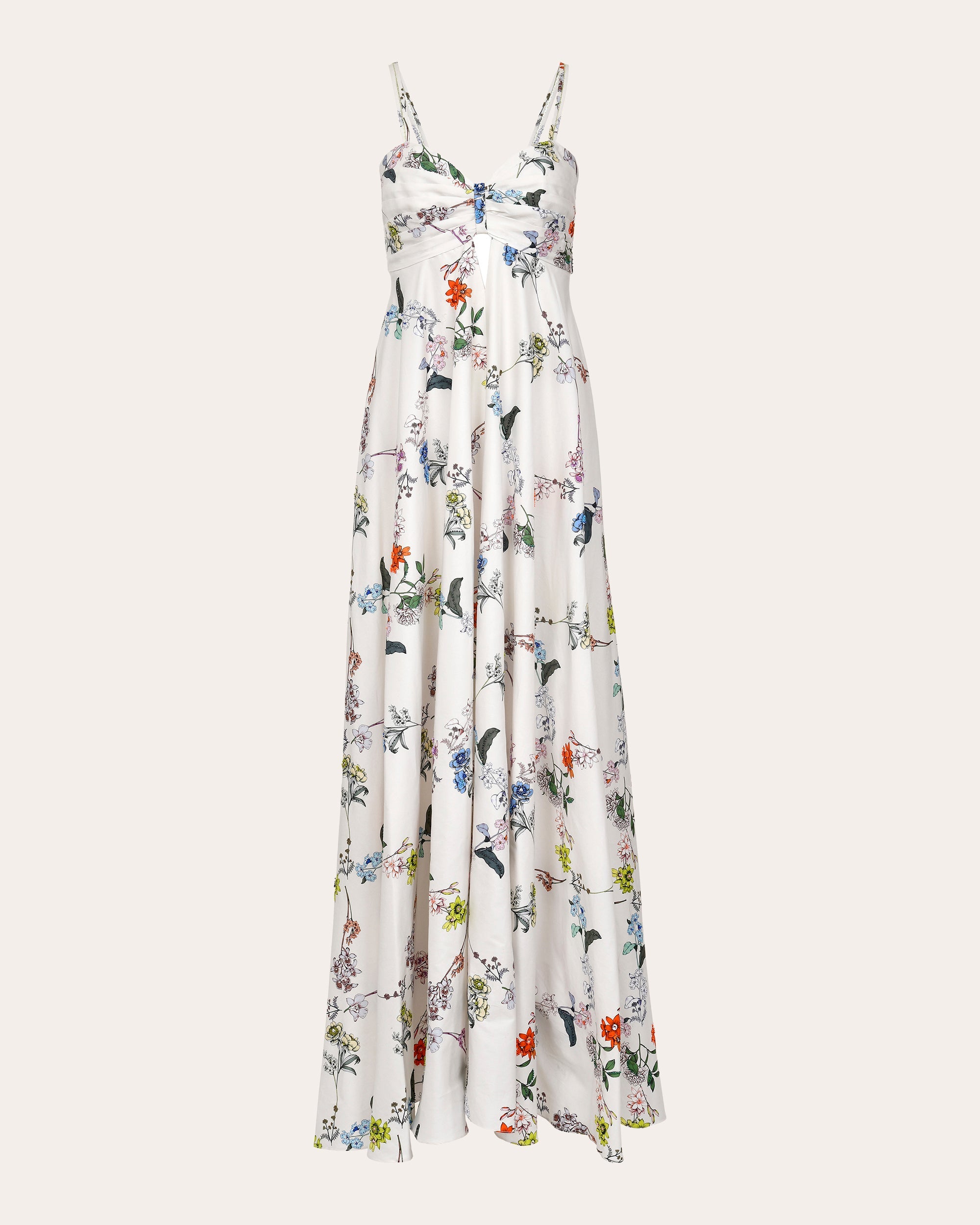 Estate Floral Cotton Empire-Waist Maxi Dress