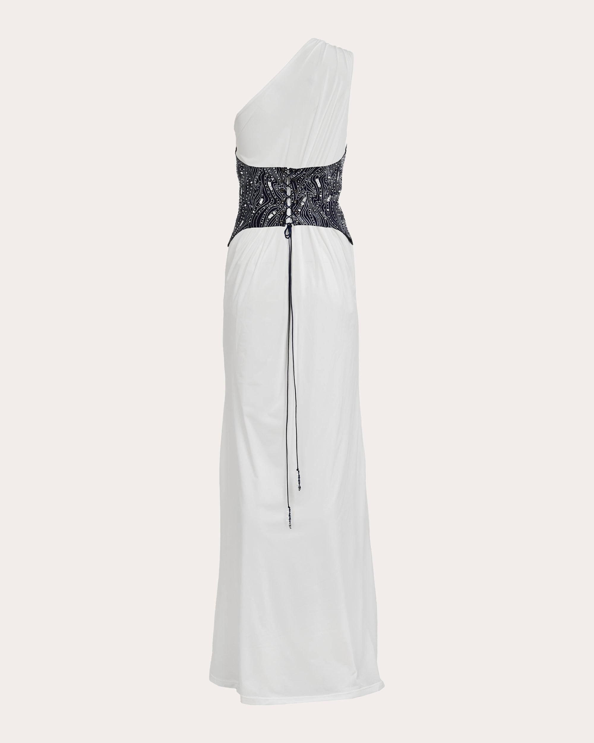 Ambrosia Jersey Belted Asymmetric Maxi Dress