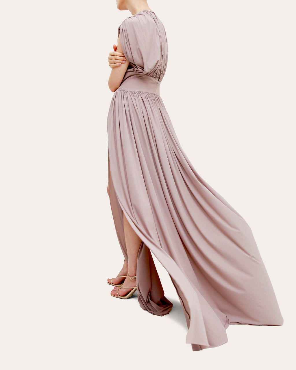 Cassandra Embellished Jersey Ruched Maxi Dress