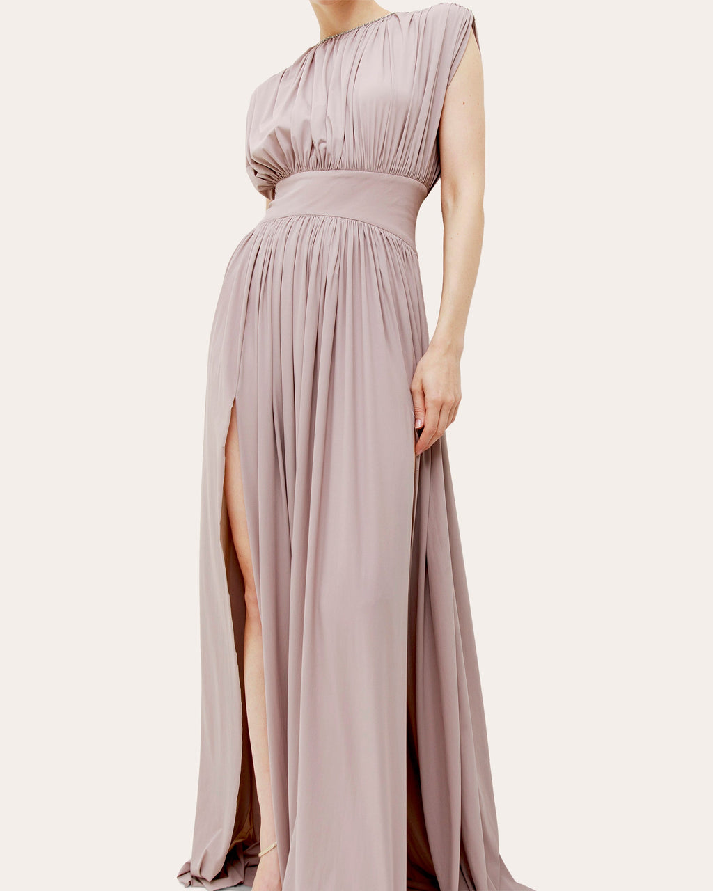 Cassandra Embellished Jersey Ruched Maxi Dress