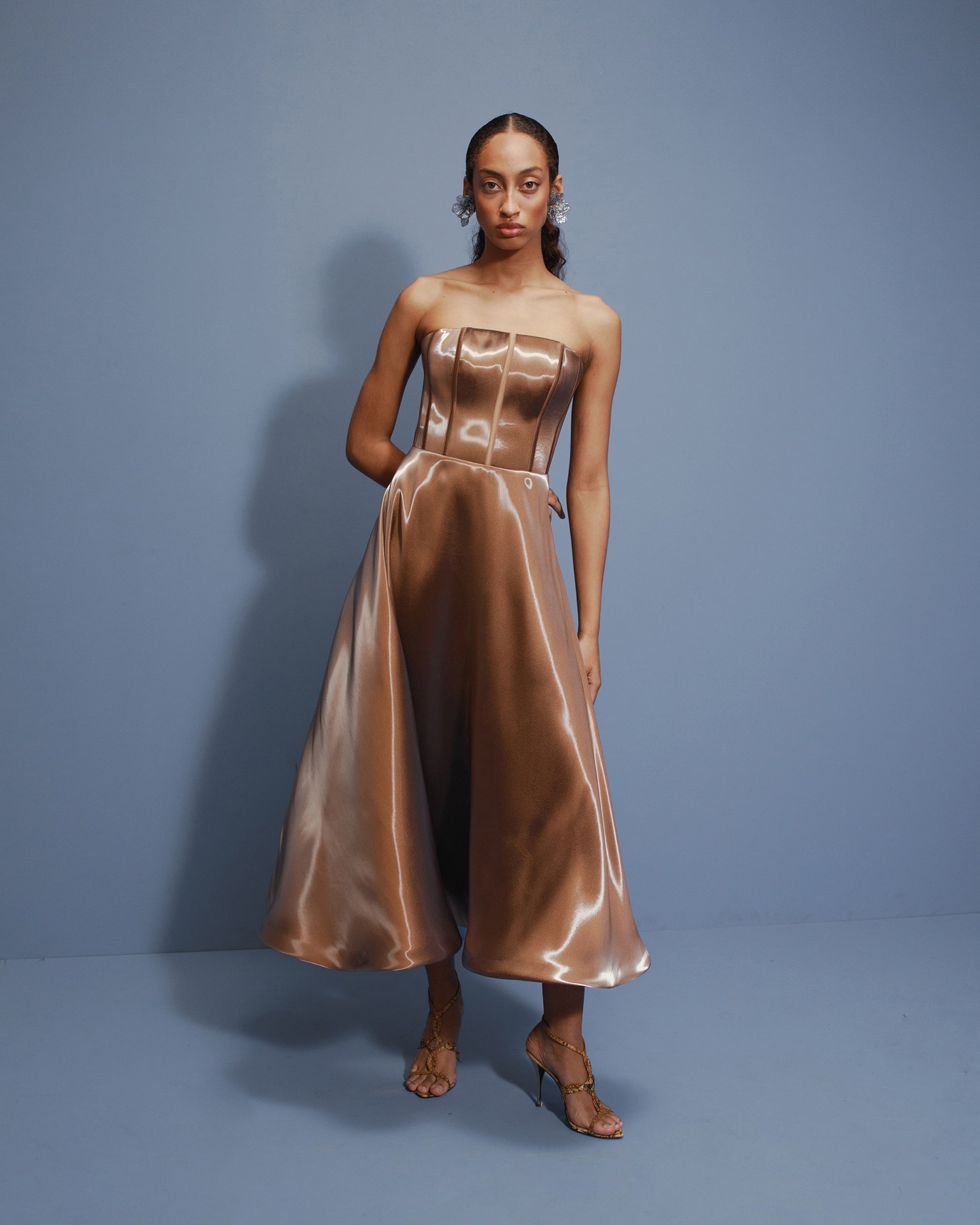 Termo Liquid Fit & Flare Midi Dress
