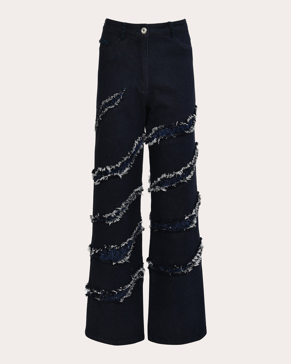 Pandora Distressed Sequin Relaxed Jeans