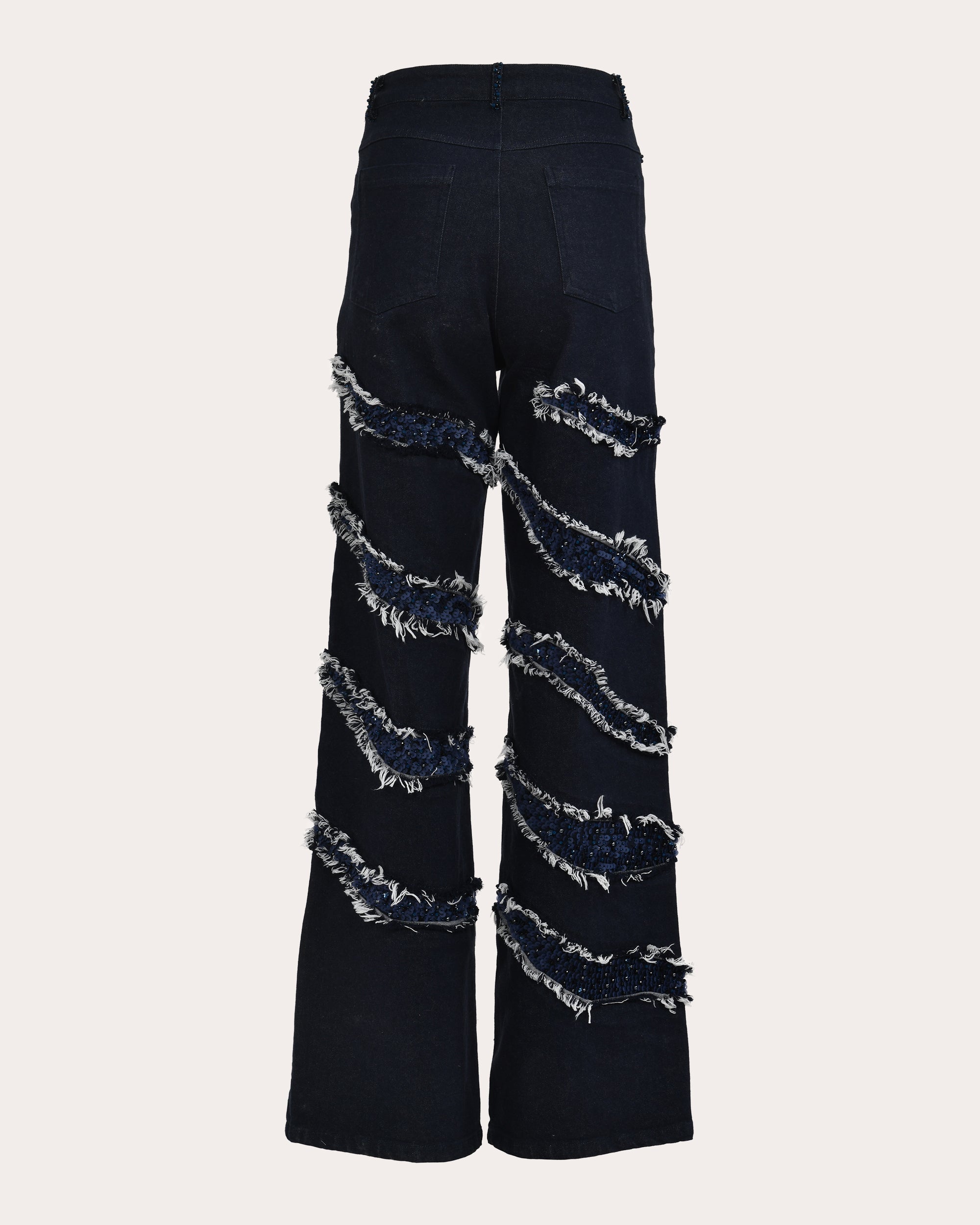 Pandora Distressed Sequin Relaxed Jeans