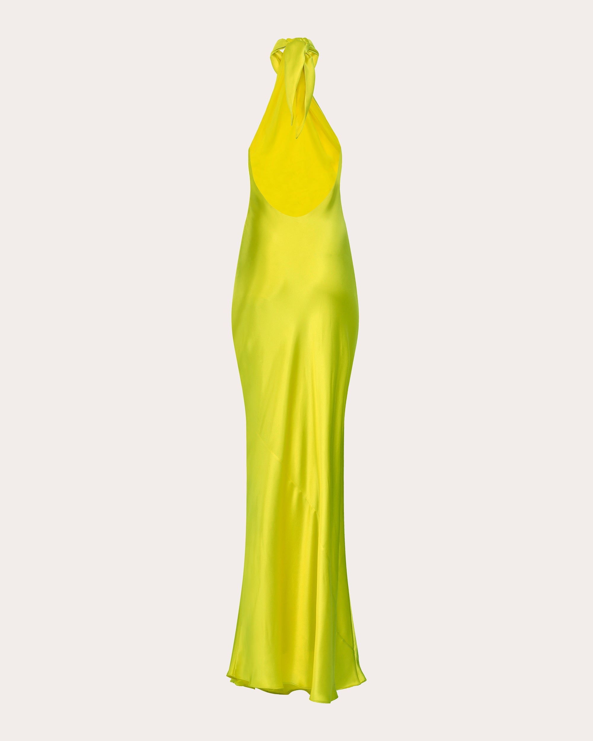 Olivia Embroidered Silk Bias Halter Maxi Dress