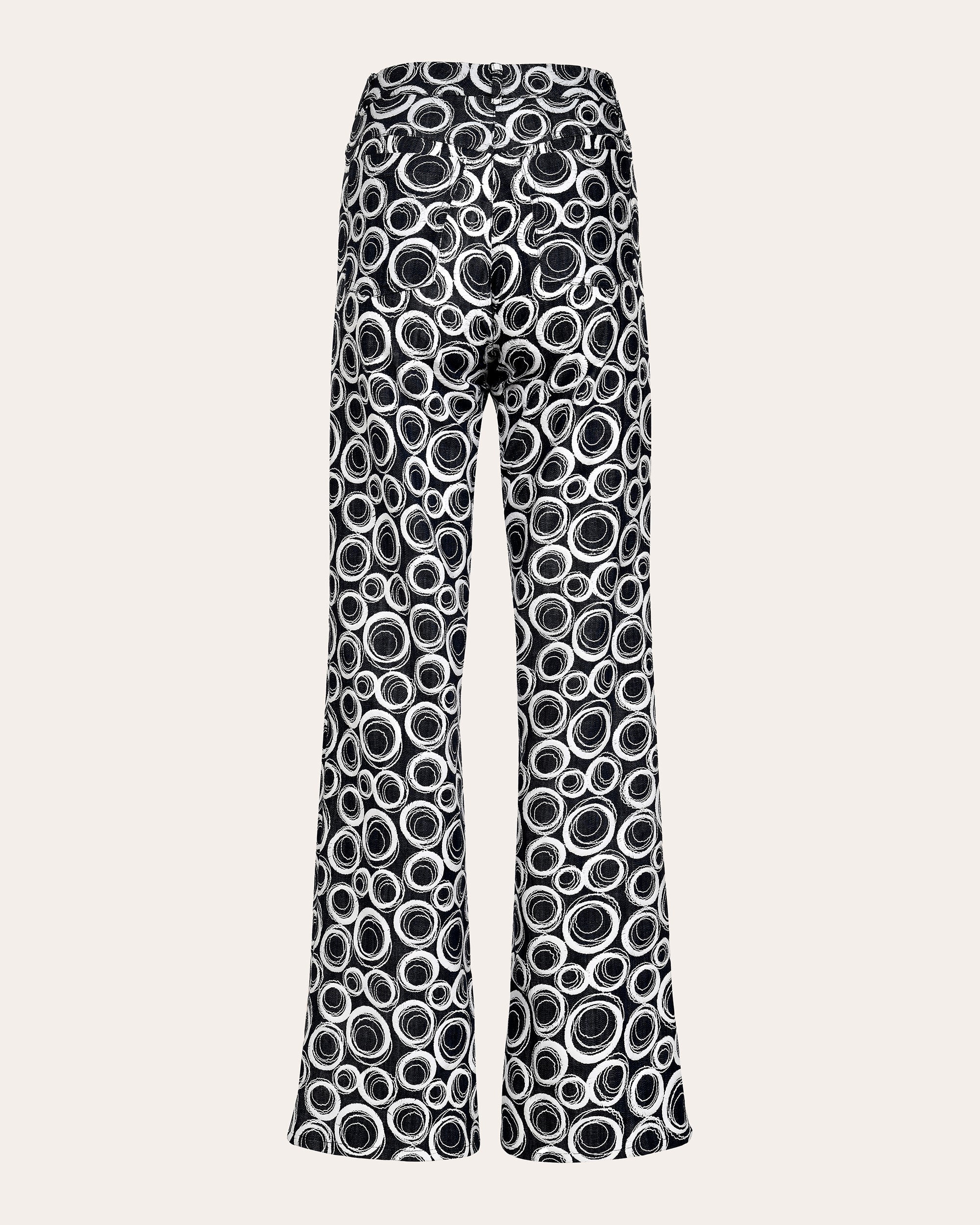 Eras Printed Denim Flare Pants