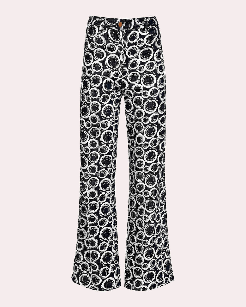 Eras Printed Denim Flare Pants