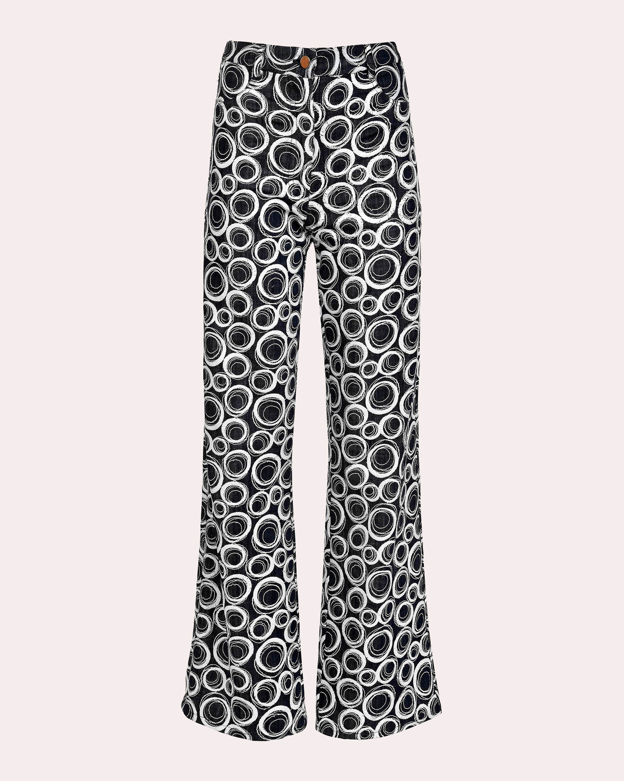 Eras Printed Denim Flare Pants