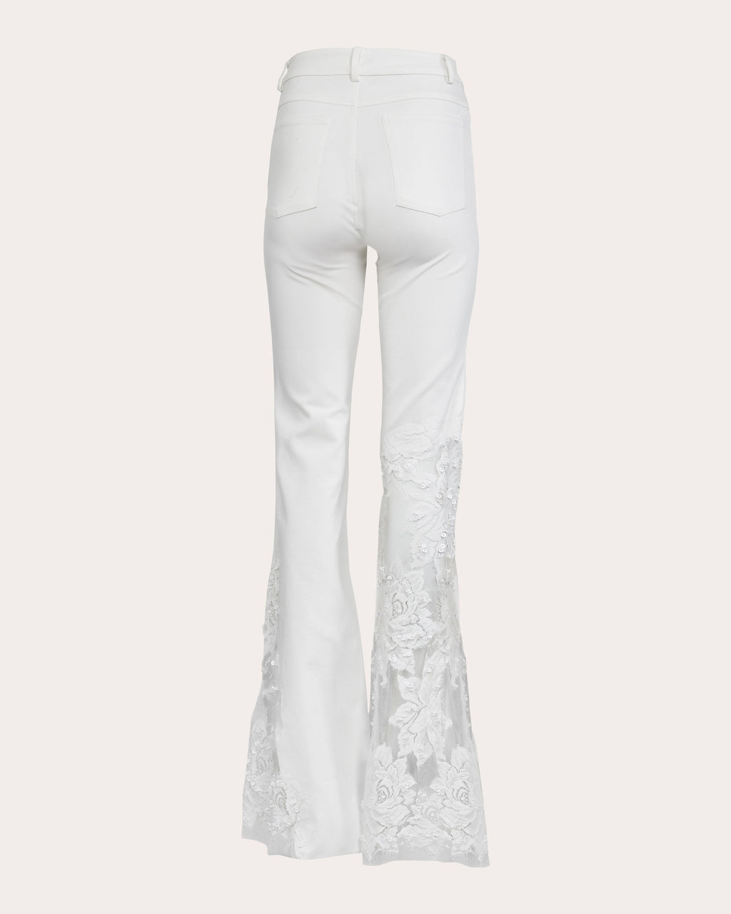 Gardenia Sequin Floral Lace Flared Jeans