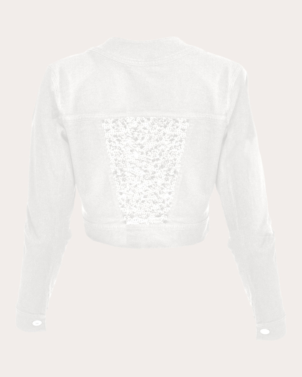 Archer Sequin Cropped Denim Jacket
