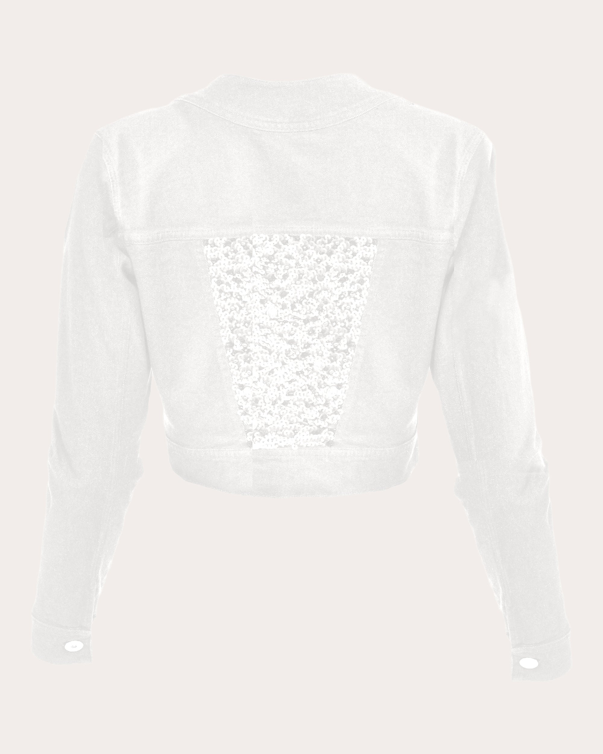 Archer Sequin Cropped Denim Jacket