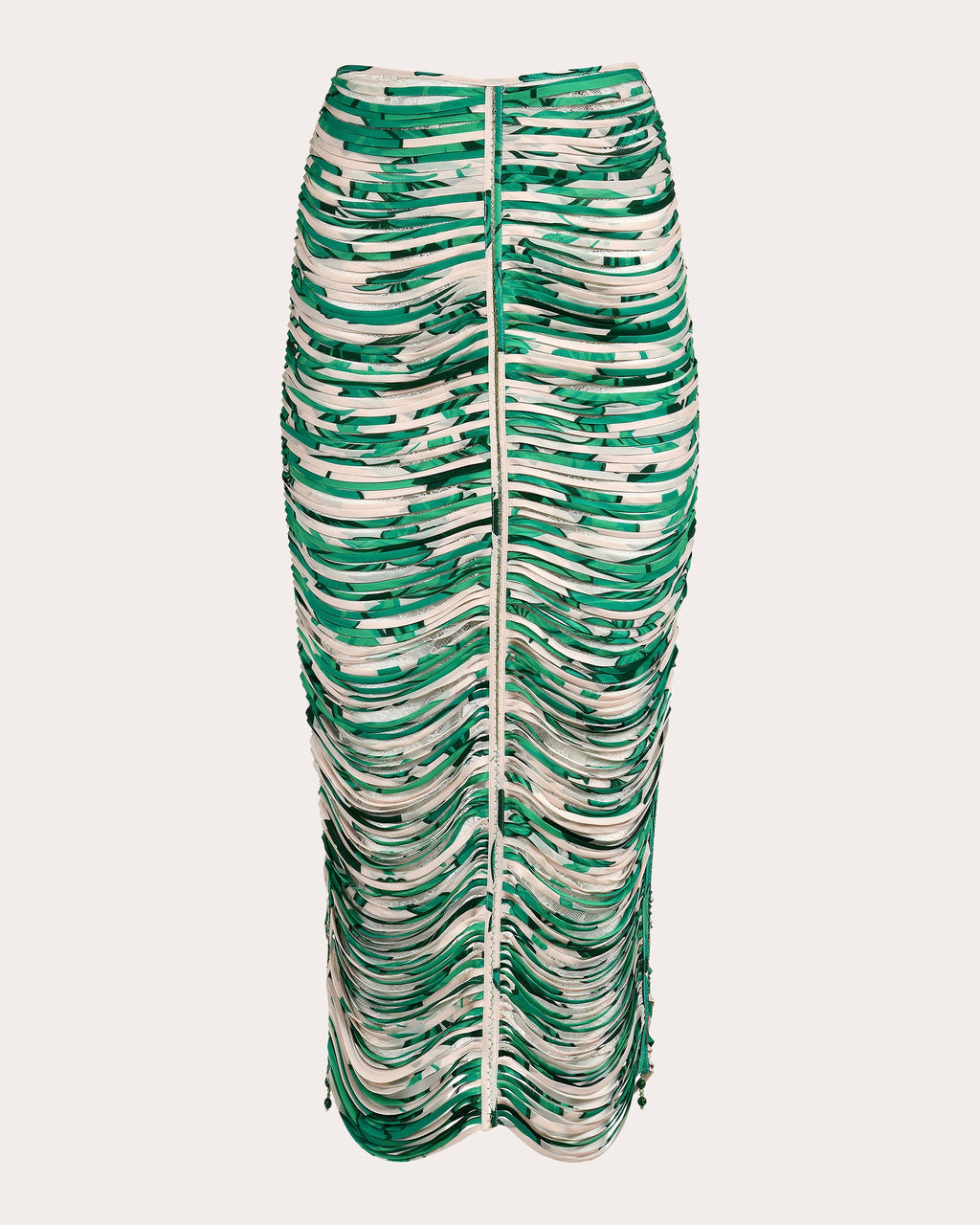 Danielle Floral Silk Pata de Cabra Midi Skirt