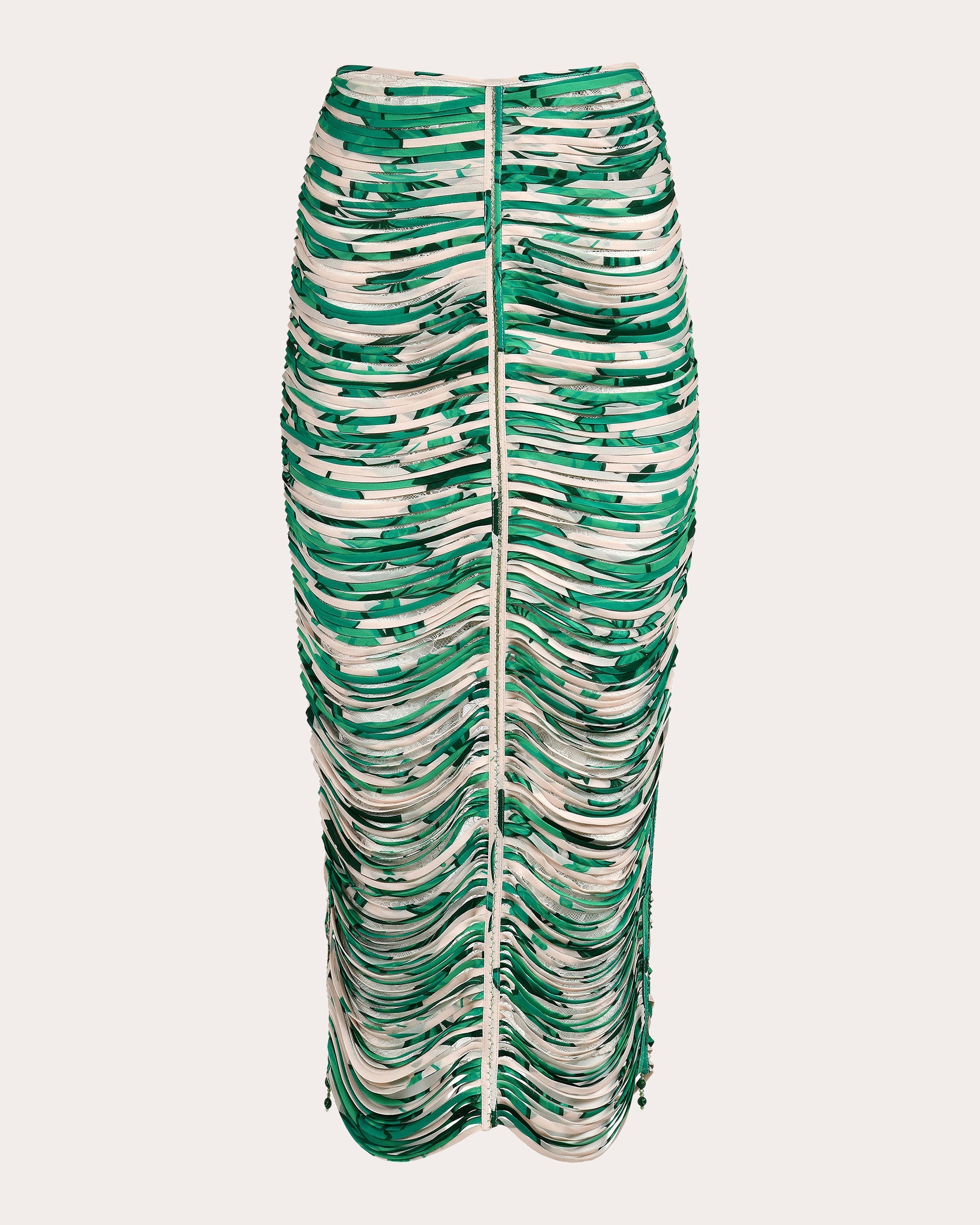 Danielle Floral Silk Pata de Cabra Midi Skirt