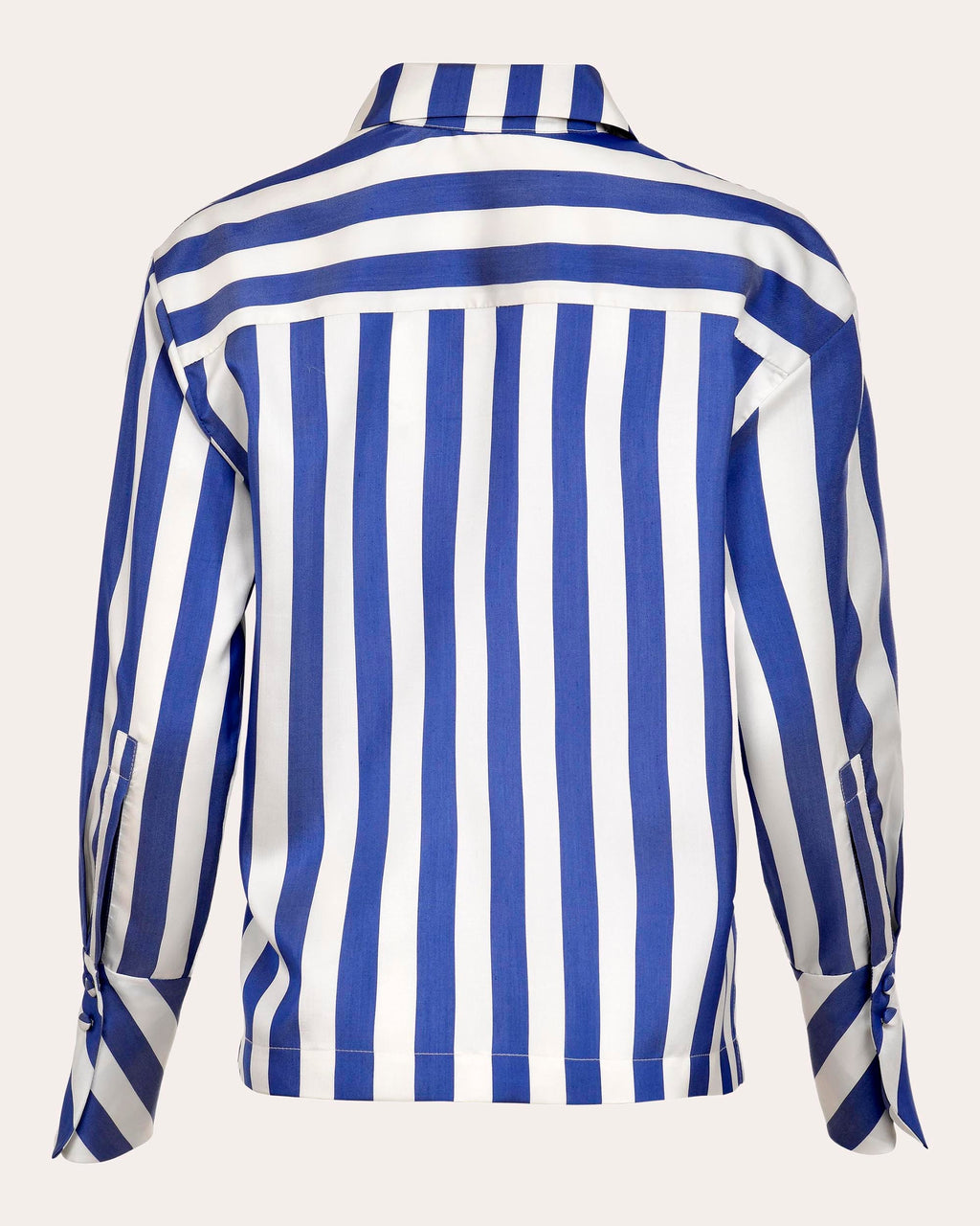 Cielo Stripe Silk Button-Up