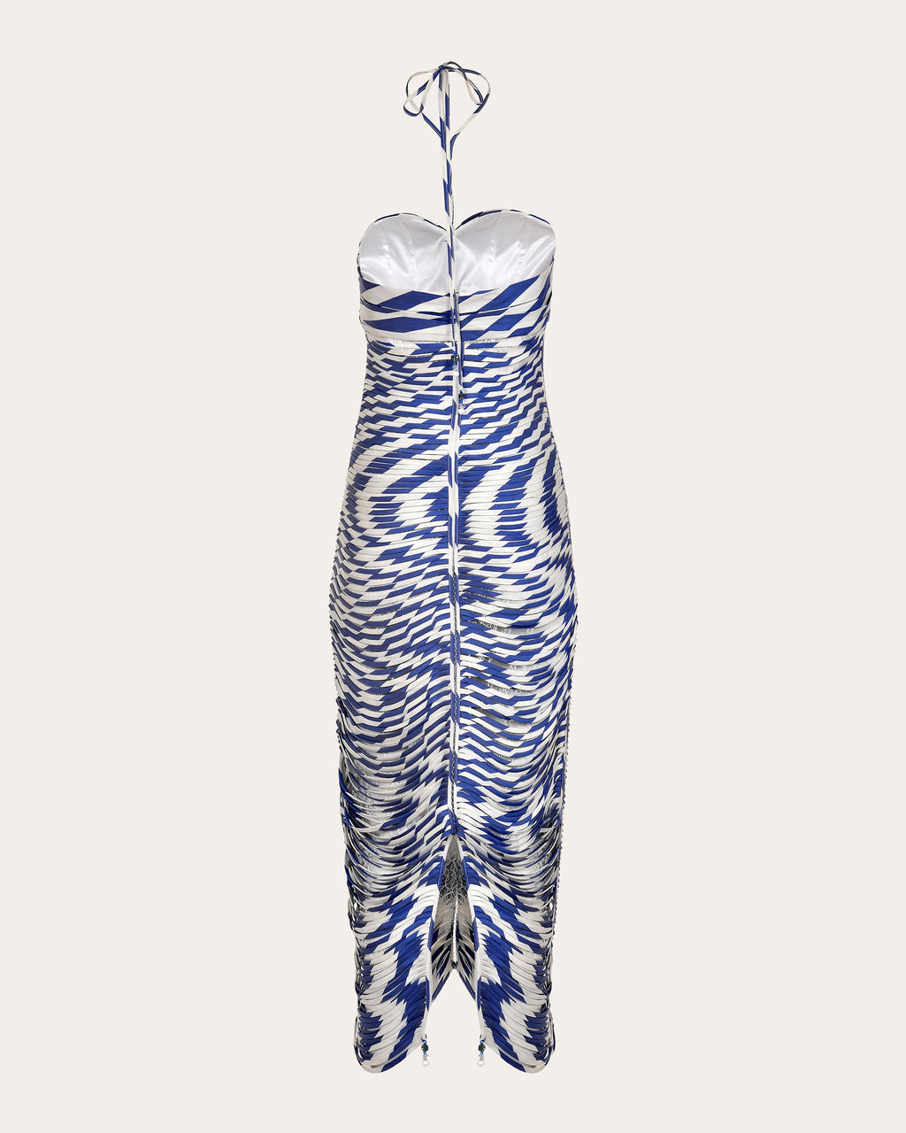Alba Pata de Cabra Silk Halter Midi Dress
