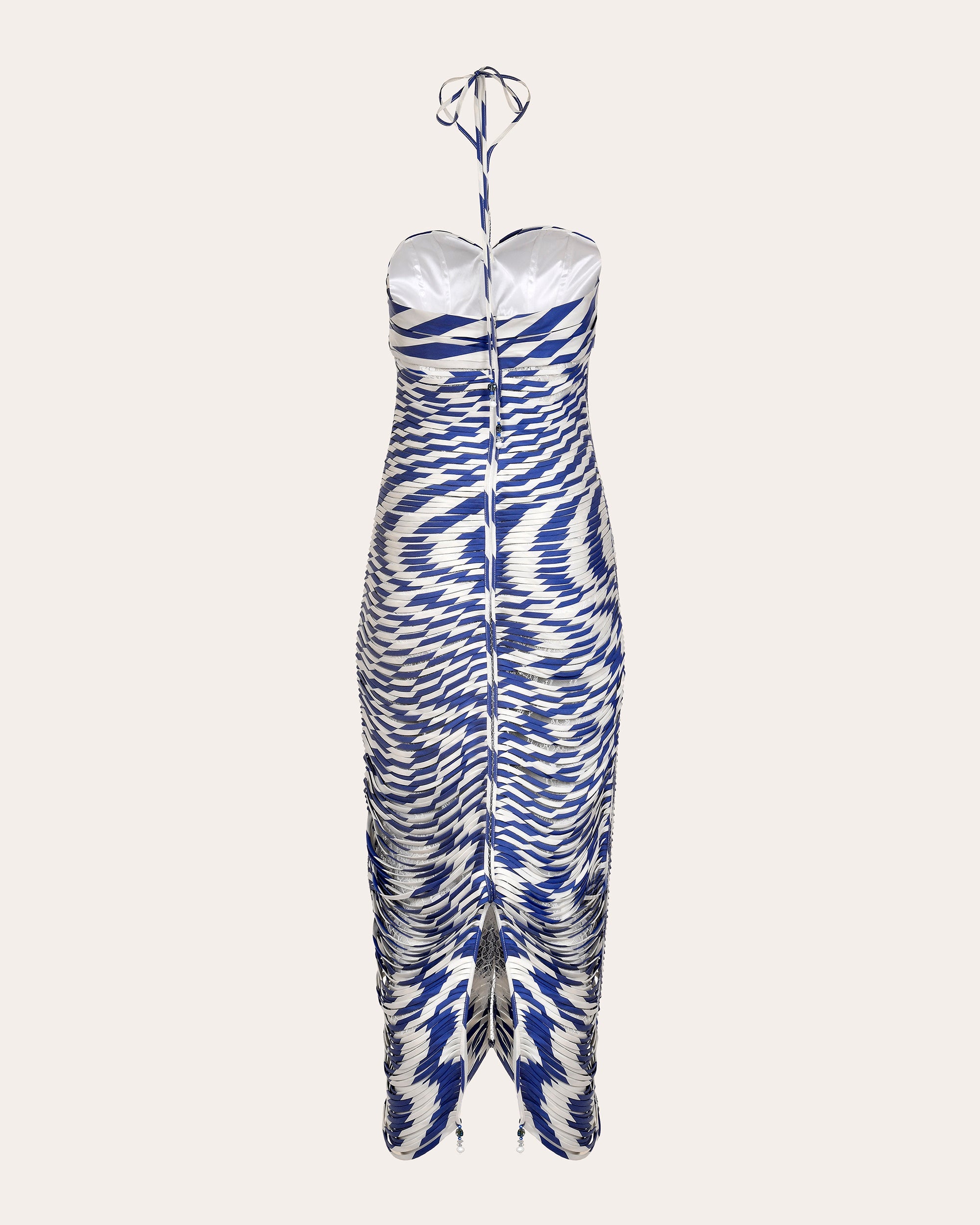 Alba Pata de Cabra Silk Halter Midi Dress